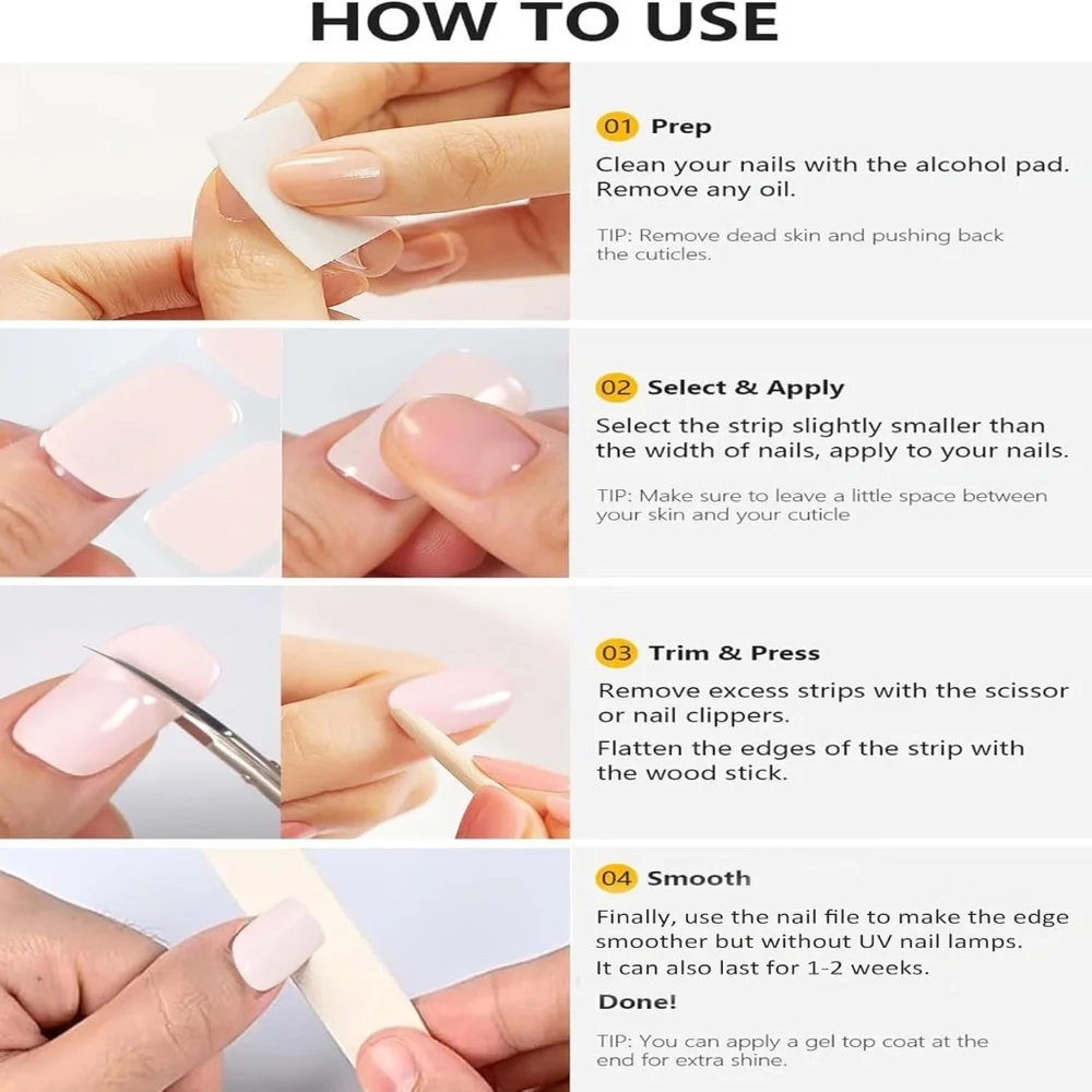 Pink And Silver Glitter Gradient Gel Nail Wraps